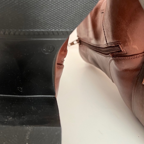 Leather Block Heel Booties - Picture 10 of 10